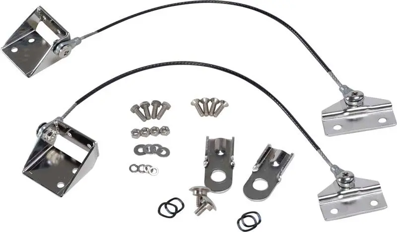 Kentrol 76-86 Jeep Cj Tailgate Pivot Latch Assembly Fiberglass Body Cj - Polished Silver 1