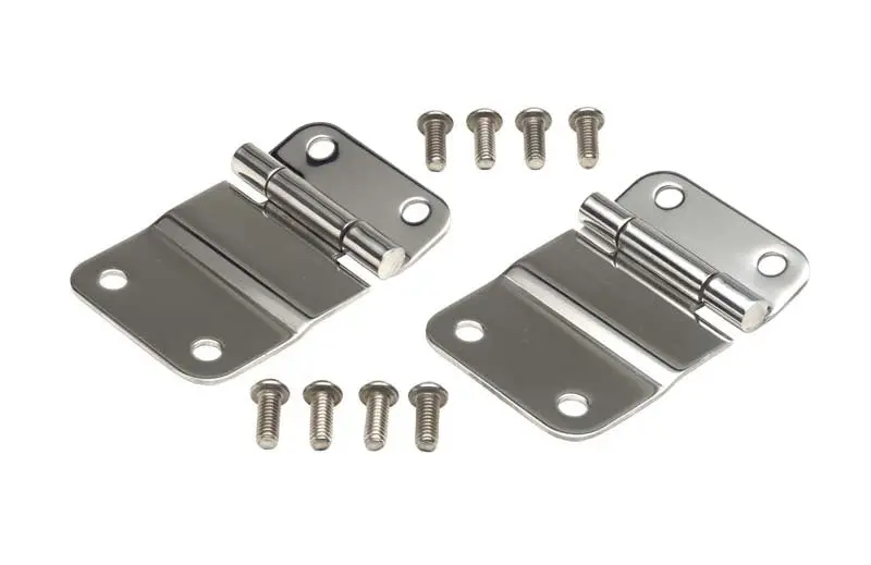 Kentrol 76-86 Jeep Cj7 Tailgate Hinge Pair - Polished Silver 1