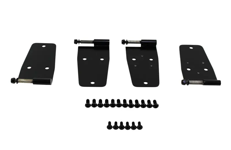 Kentrol 76-93 Jeep Cj/Wrangler Yj Hardtop Door Hinge Set 4 Pieces - Powdercoat Black 1