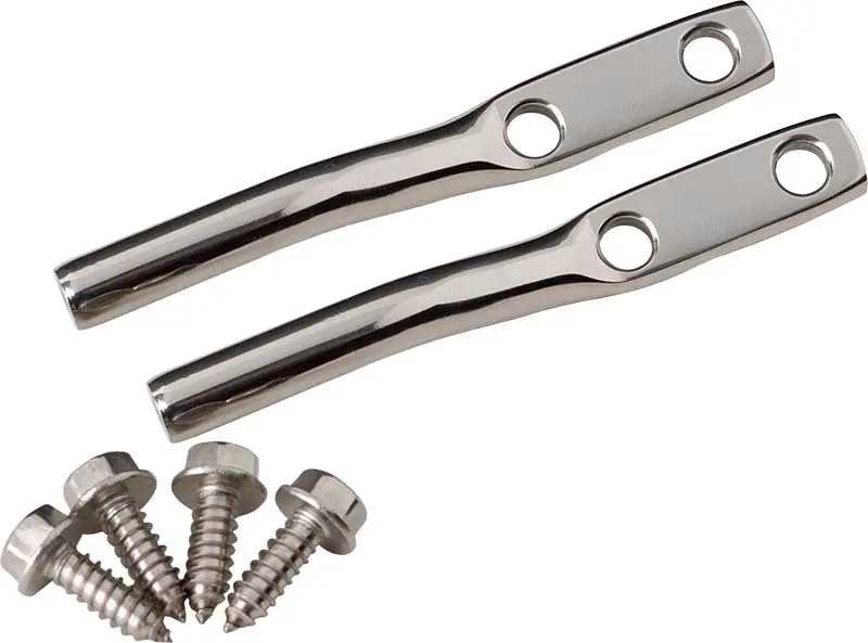 Kentrol 76-95 Jeep Cj/Wrangler Yj Door Strap Pins Pair- Polished Silver 1