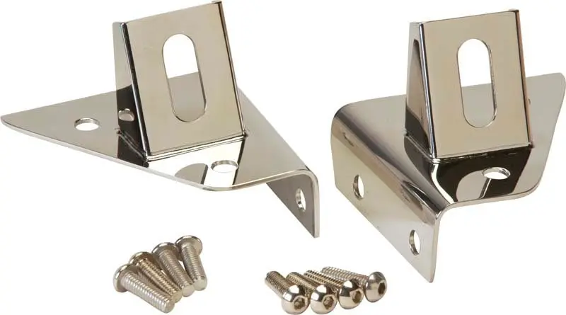 Kentrol 76-95 Jeep Cj/Wrangler Yj Led Light Bar Bracket Pair - Polished Silver 1