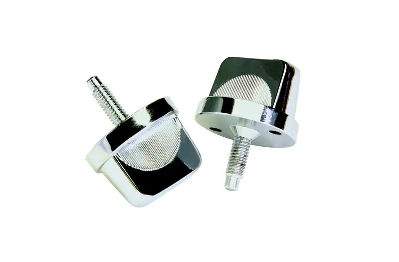 Kentrol 76-95 Jeep Cj/Wrangler Yj Windshield Knobs Pair - Polished Silver 1