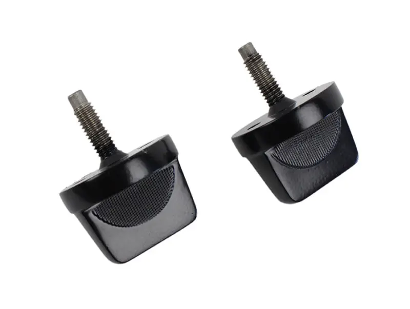 Kentrol 76-95 Jeep Cj/Wrangler Yj Windshield Knobs Pair - Powdercoat Black 1