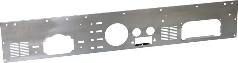 Kentrol 77-86 Jeep Cj Dash Panel (With Radio Opening) Brushed Silver 1