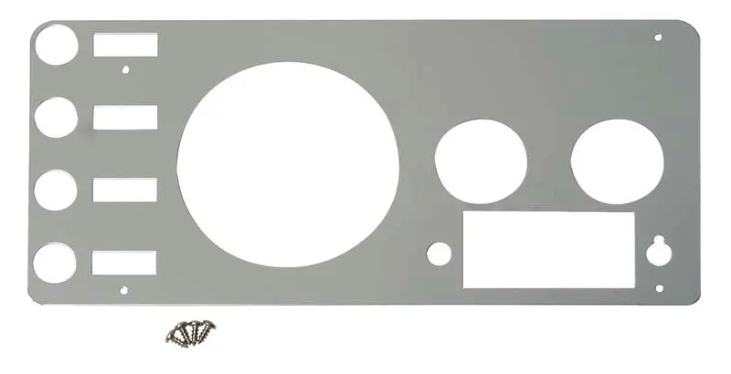 Kentrol 77-86 Jeep Cj Gauge Cover - Polished Silver 1