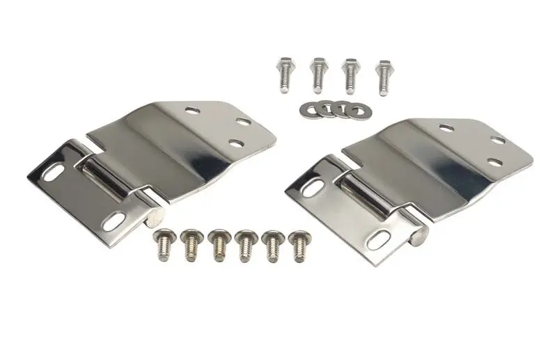 Kentrol 77-86 Jeep Cj7 Liftgate Hinge Pair - Polished Silver 1