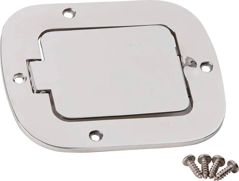 Kentrol 77-95 Jeep Cj/Wrangler Yj Billet Style Gas Hatch - Polished Silver 1