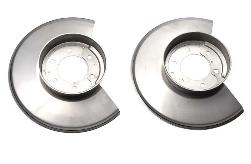Kentrol 78-86 Jeep Cj Disc Brake Dust Cover Pair - Polished Silver 1