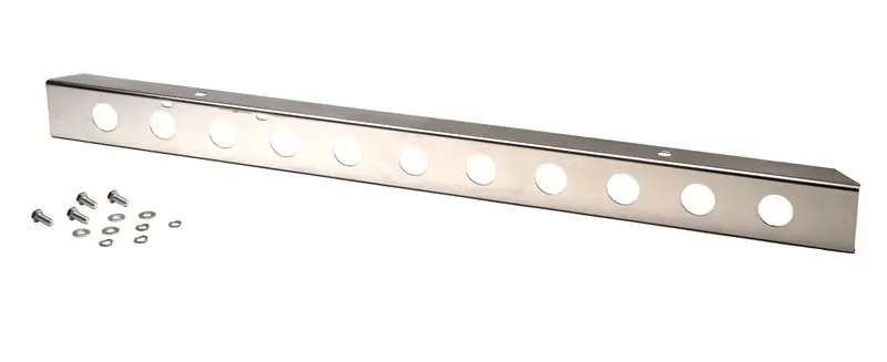 Kentrol 87-95 Jeep Wrangler Yj 54 Inch Front Bumper With Holes - Polished Silver 1