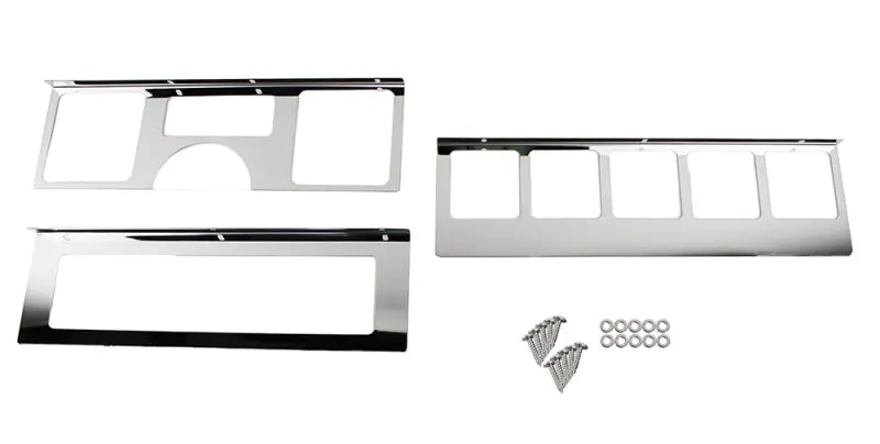 Kentrol 87-95 Jeep Wrangler Yj Dash Overlay Set (3 Pieces) - Polished Silver 1