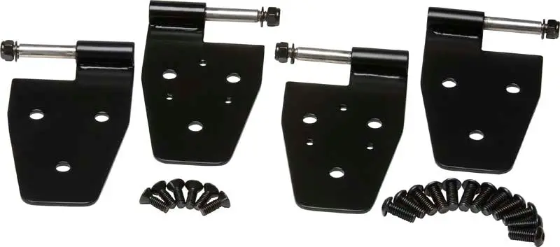 Kentrol 87-95 Jeep Wrangler Yj Door Hinge Set 4 Pieces - Powdercoat Black 1