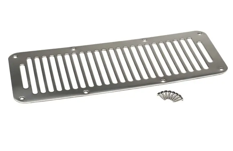 Kentrol 87-95 Jeep Wrangler Yj Hood Vent 8 Holes- Polished Silver 1