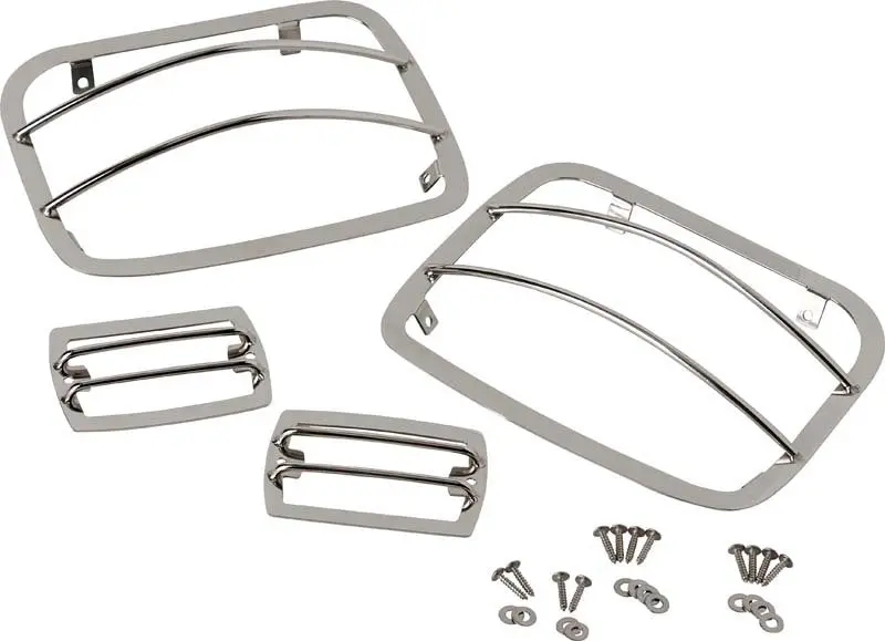 Kentrol 87-95 Jeep Wrangler Yj Light Guard Set 4 Pieces - Polished Silver 1