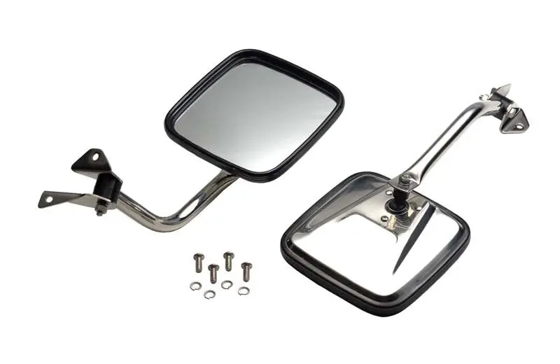 Kentrol 87-95 Jeep Wrangler Yj Mirror Kit Pair- Polished Silver 1