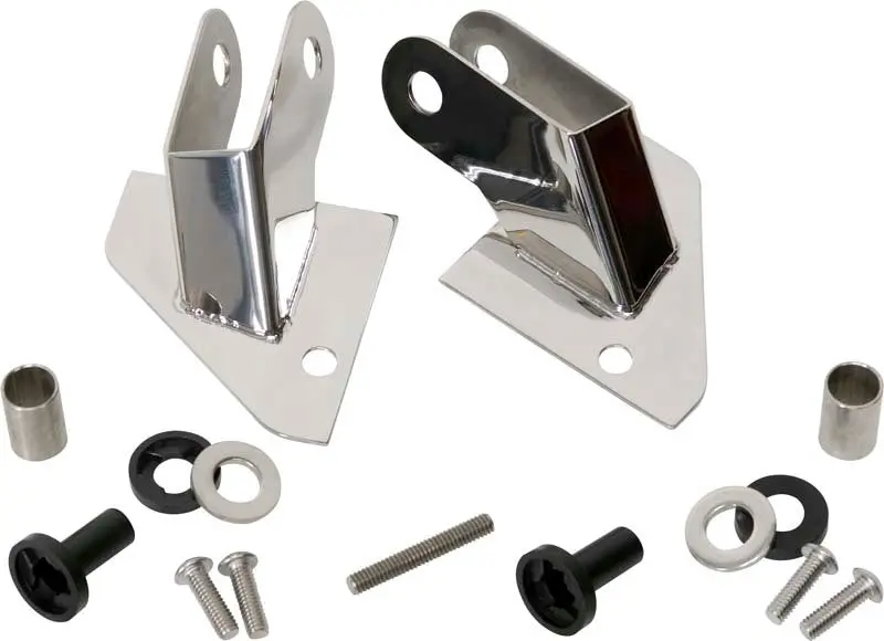 Kentrol 87-95 Jeep Wrangler Yj Mirror Relocation Bracket Pair - Polished Silver 1
