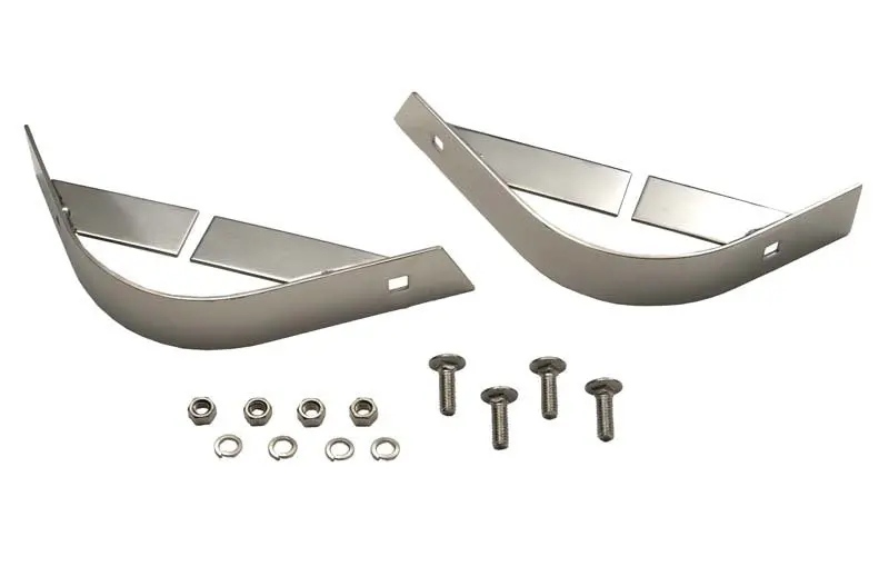 Kentrol 87-95 Jeep Wrangler Yj Rear Body Guard Pair - Polished Silver 1