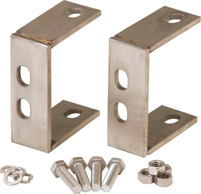 Kentrol 87-95 Jeep Wrangler Yj Rear Bumper Brackets Pair - Polished Silver 1