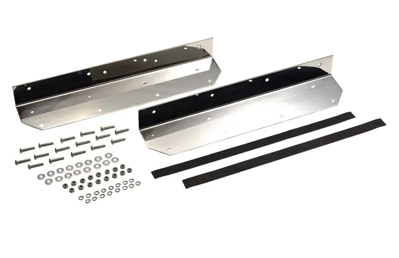 Kentrol 87-95 Jeep Wrangler Yj Step Cover Inlay Pair - Polished Silver 1