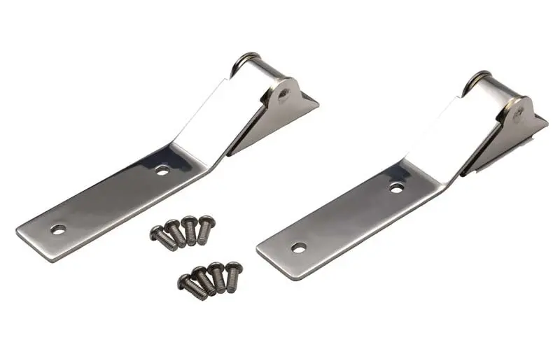 Kentrol 87-95 Jeep Wrangler Yj Tailgate Hinge Pair - Polished Silver 1