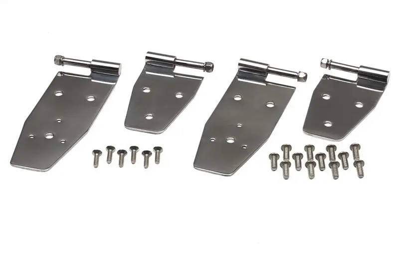 Kentrol 94-95 Jeep Wrangler Yj Hardtop Door Hinge Set 4 Pieces - Polished Silver 1