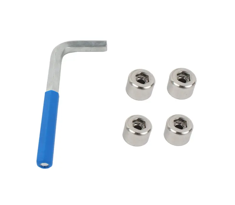 Kentrol 97-06 Jeep Oem Anti-Theft Door Nuts Wrangler Tj - Polished Silver 1