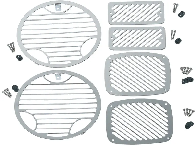 Kentrol 97-06 Jeep Wrangler Tj Billet Style Light Kit 6 Pieces - Polished Silver 1