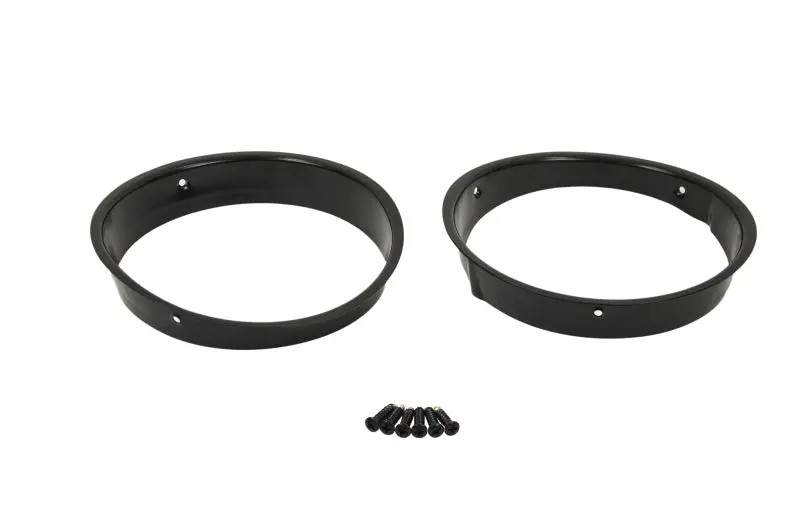 Kentrol 97-06 Jeep Wrangler Tj Headlight Bezels Pair - Powdercoat Black 1