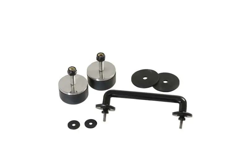 Kentrol 97-14 Jeep Wrangler Tj/Jk Windshield Tie Down Kit - Powdercoat Black 1
