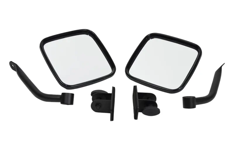 Kentrol 97-18 Jeep Wrangler Tj/Jk E-Z Detach Mirrors Pair - Textured Black 1