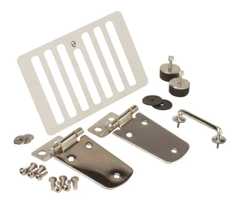 Kentrol 98-06 Jeep Wrangler Tj Hood Kit Without Hood Catch - Polished Silver 1