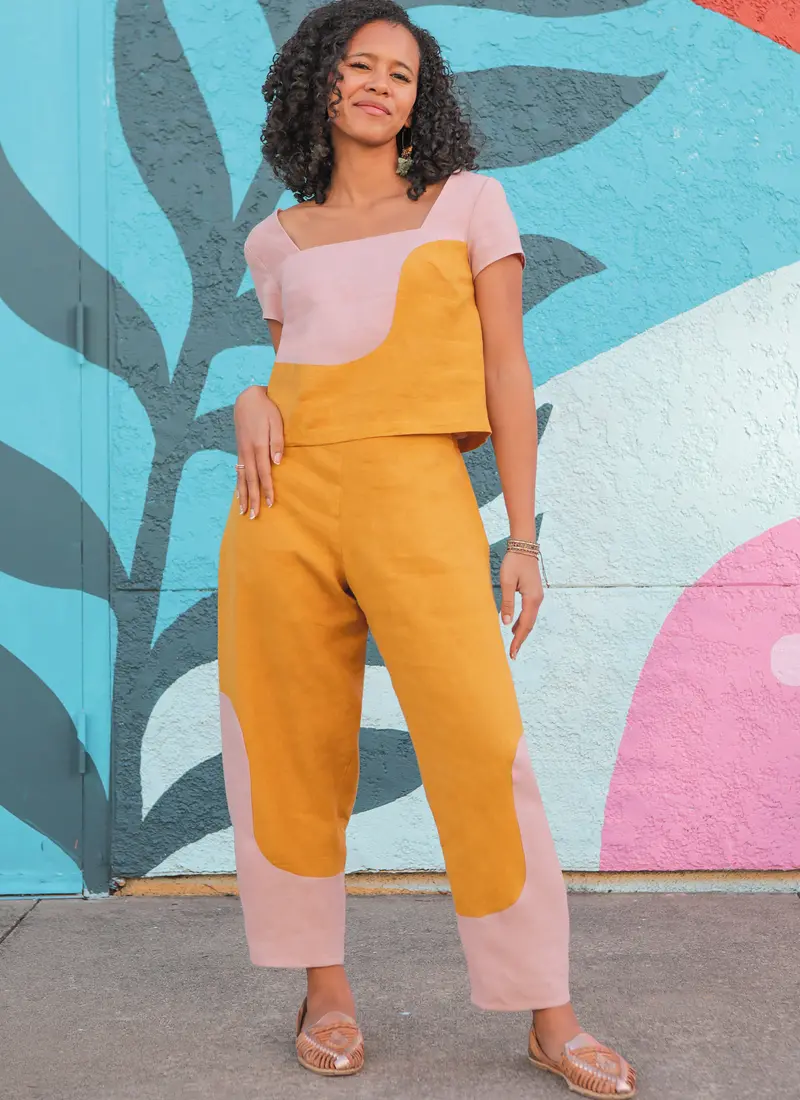 Know Me Sewing Pattern 2033 Misses' Crop Tops And Pants 1