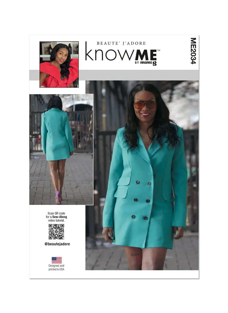 Know Me Sewing Pattern 2034 Misses' Jacket Dress 2