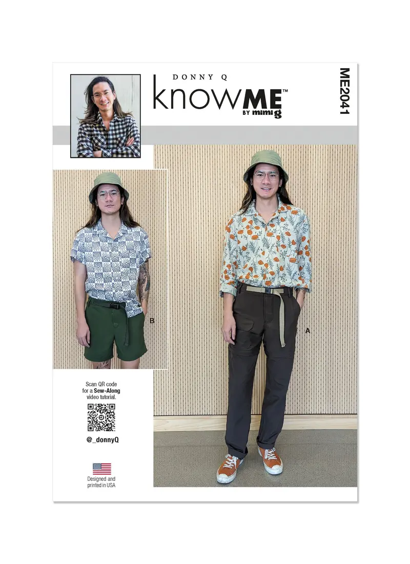 Know Me Sewing Pattern 2041 Men's Convertible Pants And Shorts 2