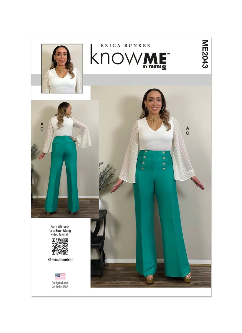 Know Me Sewing Pattern 2043 Misses’ Bodysuits And Pants 2