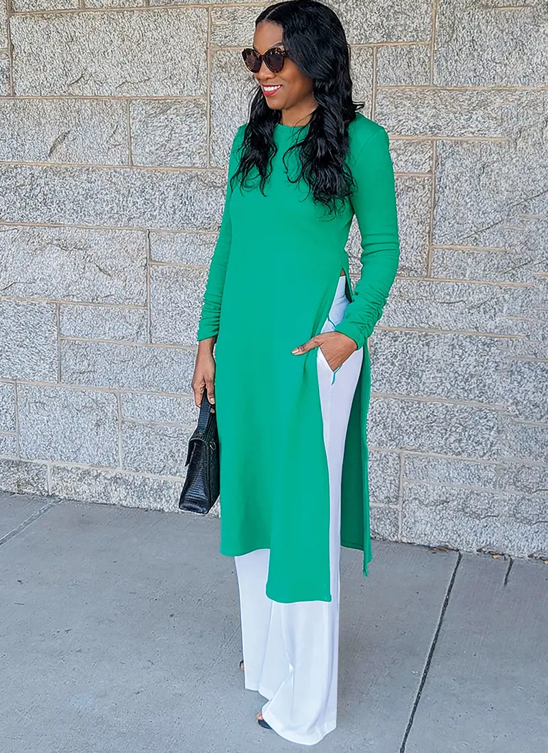Know Me Sewing Pattern 2046 Knit Dress And Woven Pants 1