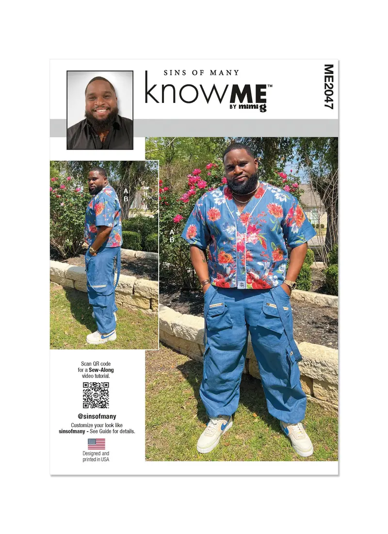 Know Me Sewing Pattern 2047 Men's Shirt And Jogger Pants 2