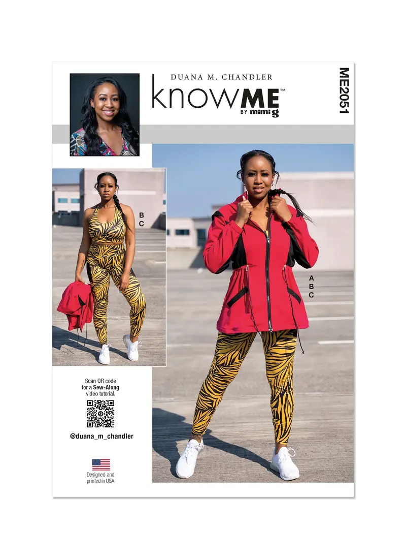 Know Me Sewing Pattern 2051 Jacket, Bra Top, And Leggings By Duana M. Chandler 2