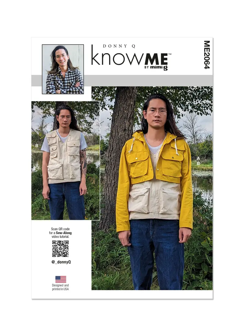 Know Me Sewing Pattern 2064 Men's Jacket And Vest By Donny Q 2