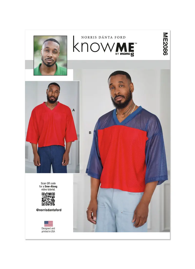 Know Me Sewing Pattern 2086 Men's Tops By Norris Dánta Ford 2