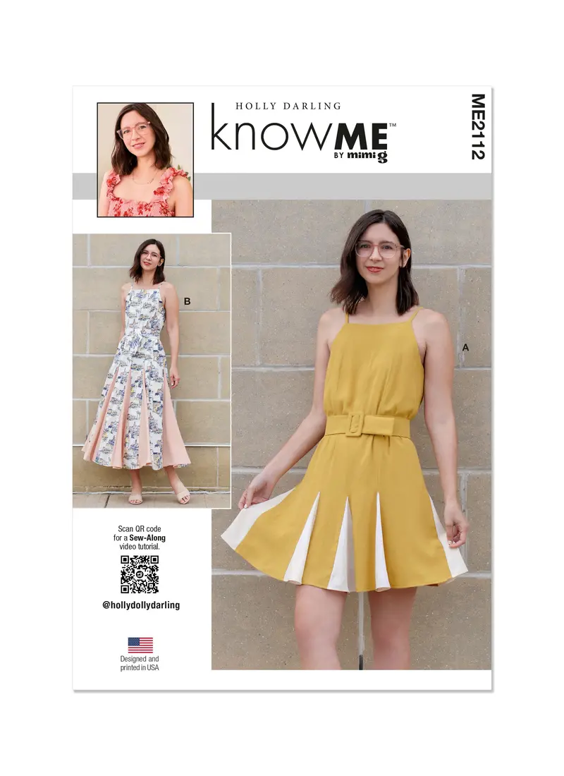 Know Me Sewing Pattern 2112 Misses' Dress And Belt By Holly Darling 2