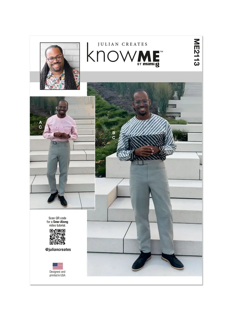 Know Me Sewing Pattern 2113 Men's Shirts And Trousers By Julian Creates 2