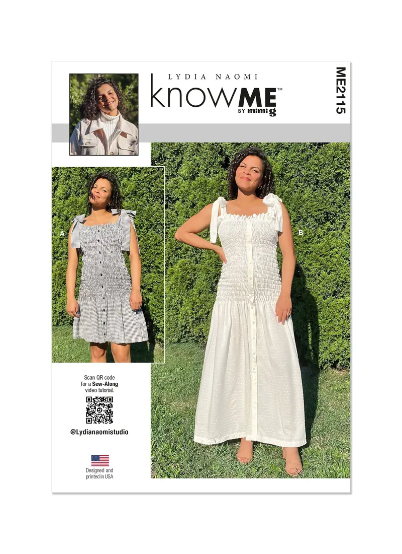 Know Me Sewing Pattern 2115 Misses' Dress By Lydia Naomi 2