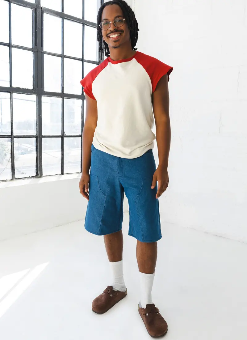Know Me Sewing Pattern 2121 Men's T-Shirt And Shorts By Happily Dressed 1