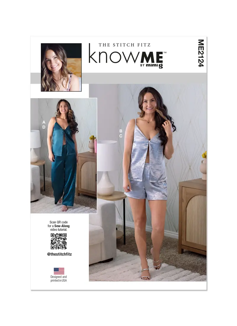 Know Me Sewing Pattern 2124 Misses' Top, Shorts And Pants By The Stitch Fitz 2