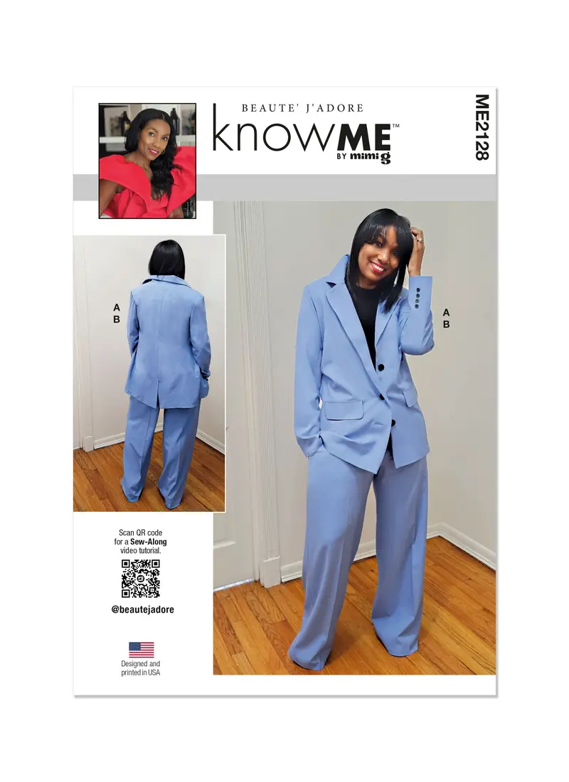 Know Me Sewing Pattern 2128 Misses' Jacket And Pants By Beaute' J'adore 2