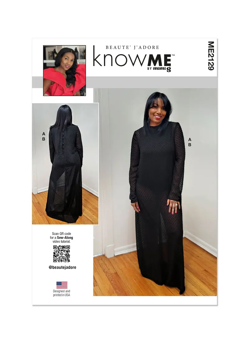 Know Me Sewing Pattern 2129 Misses' Bodysuit And Dress By Beaute' J'adore 2