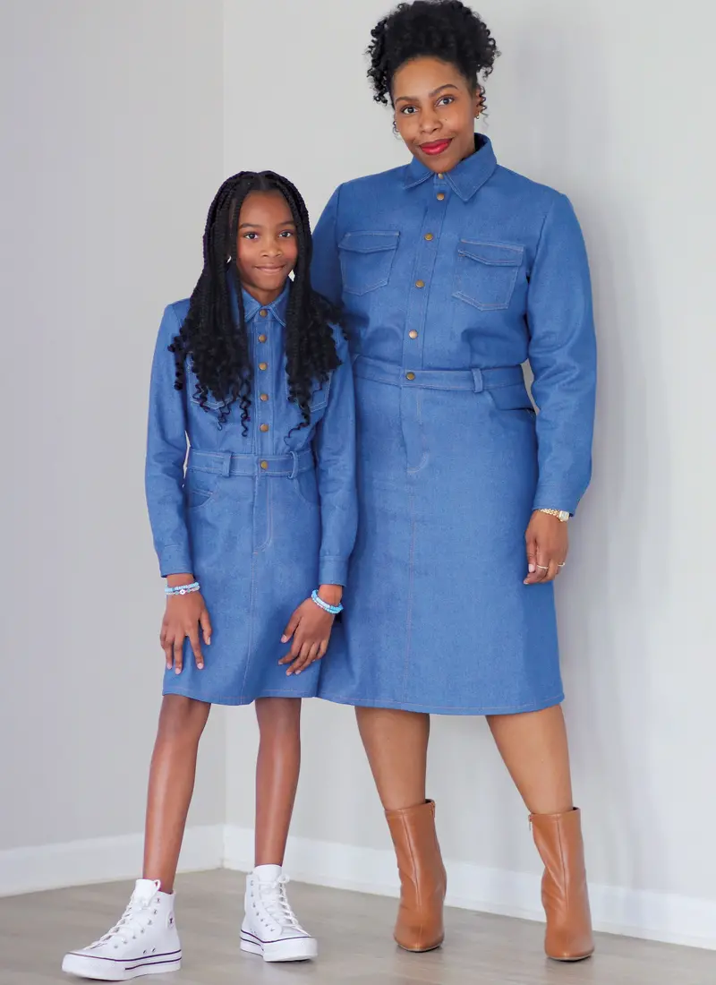 Know Me Sewing Pattern 2133 Denim Dress By Brittany J. Jones 1