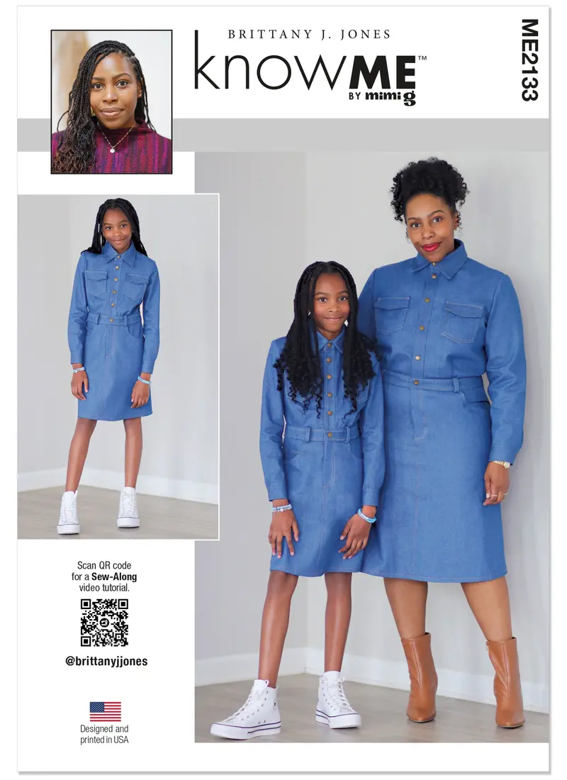 Know Me Sewing Pattern 2133 Denim Dress By Brittany J. Jones 2