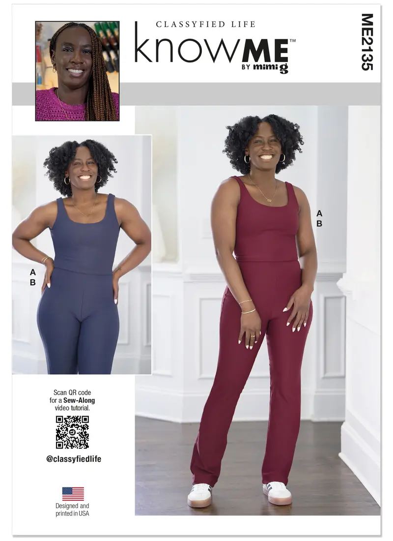 Know Me Sewing Pattern 2135 Sports Top And Leggings By Classyfied Life 2