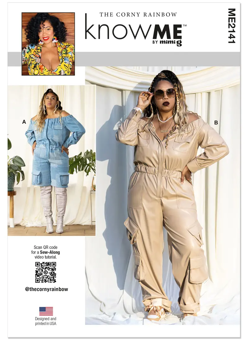 Know Me Sewing Pattern 2141 Jumpsuit In Two Lengths By The Corny Rainbow 2